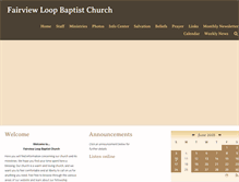 Tablet Screenshot of fairviewloopbaptist.com